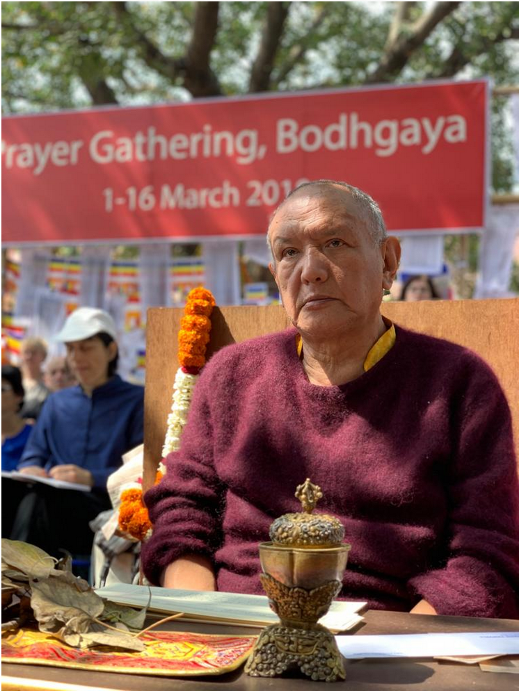 Orgyen Tobgyal Rinpoche, Rigpa Gebetsfest, März 2019, Bodhgaya (Indien)