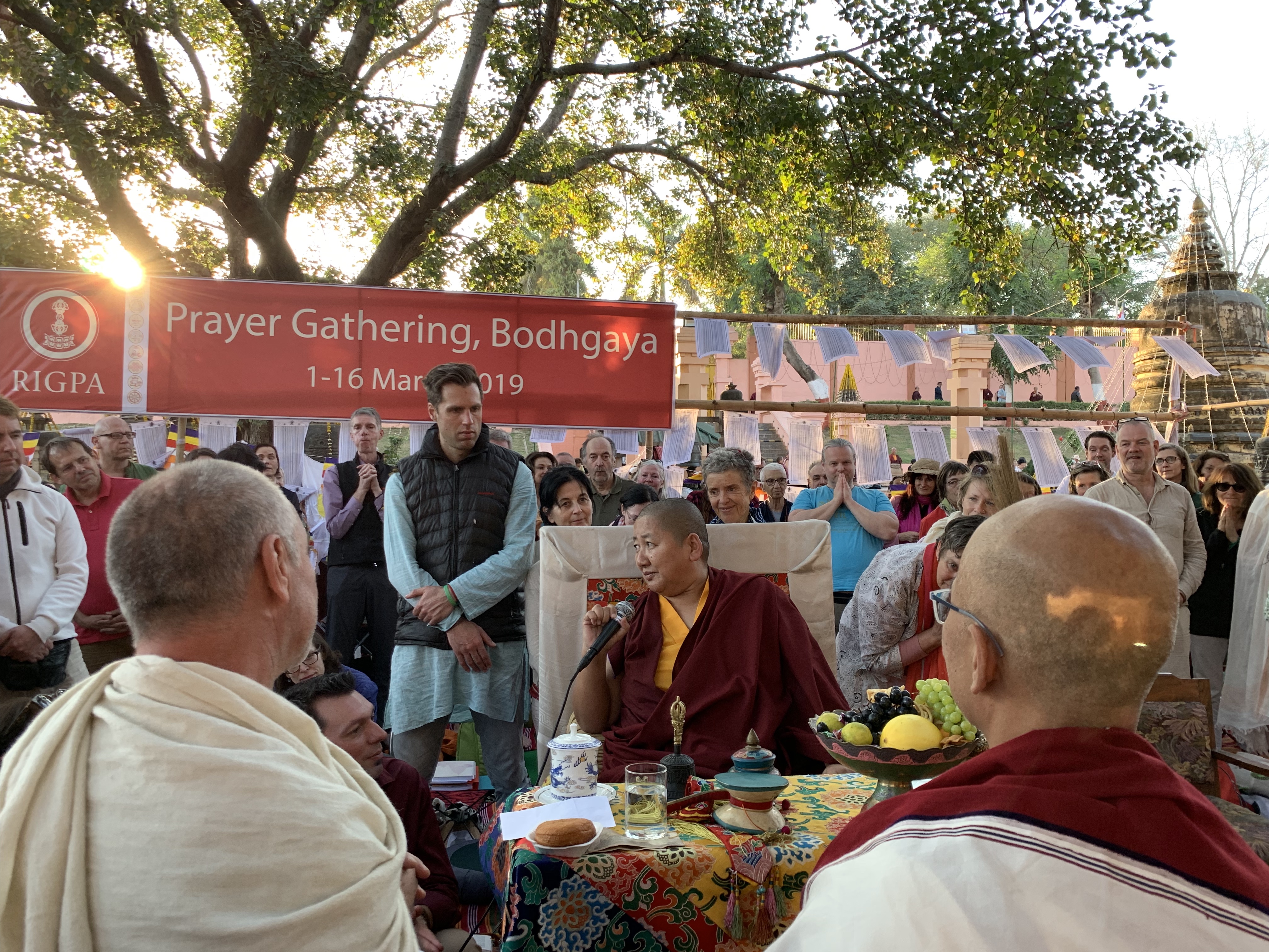 Khandro Rinpoche. Rigpa Gebetsfest, März 2019, Bodhgaya (Indien)