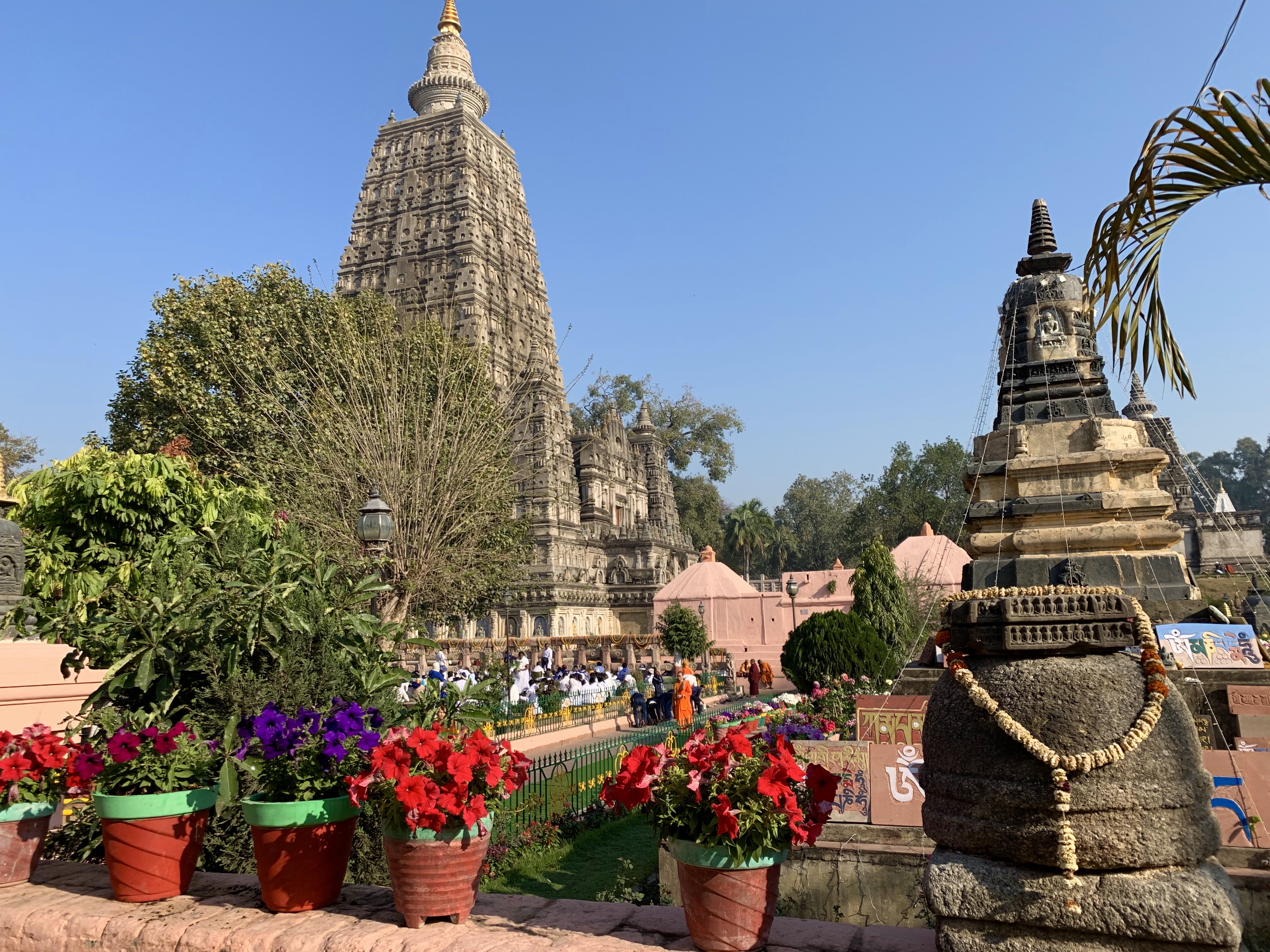 Mahabodhi-Tempel. Rigpa Gebetsfest, März 2019, Bodhgaya (Indien)
